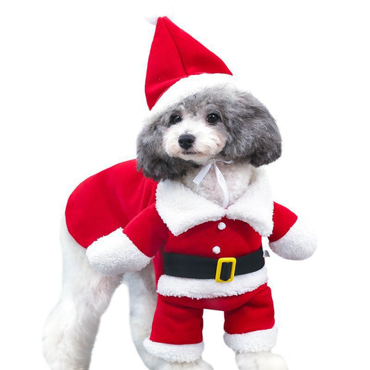 Koiran tai kissan jouluasu / Pet Christmas Decoration Costume Pet Standing Costume