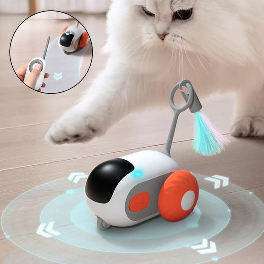 Ladattava itsestään liikkuva tai kauko-ohjattava kissan lelu / Remote Control Interactive Cat  Toy USB Charging