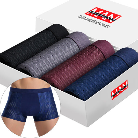 Sky Hero miesten boxerit 4 kpl / 4pcs Lot SKY HERO Mens Panties Boxers Underwear Underpants Male Shorts